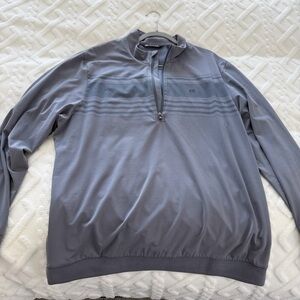 Travis Mathew Men's Gray Zip-Up Sweater